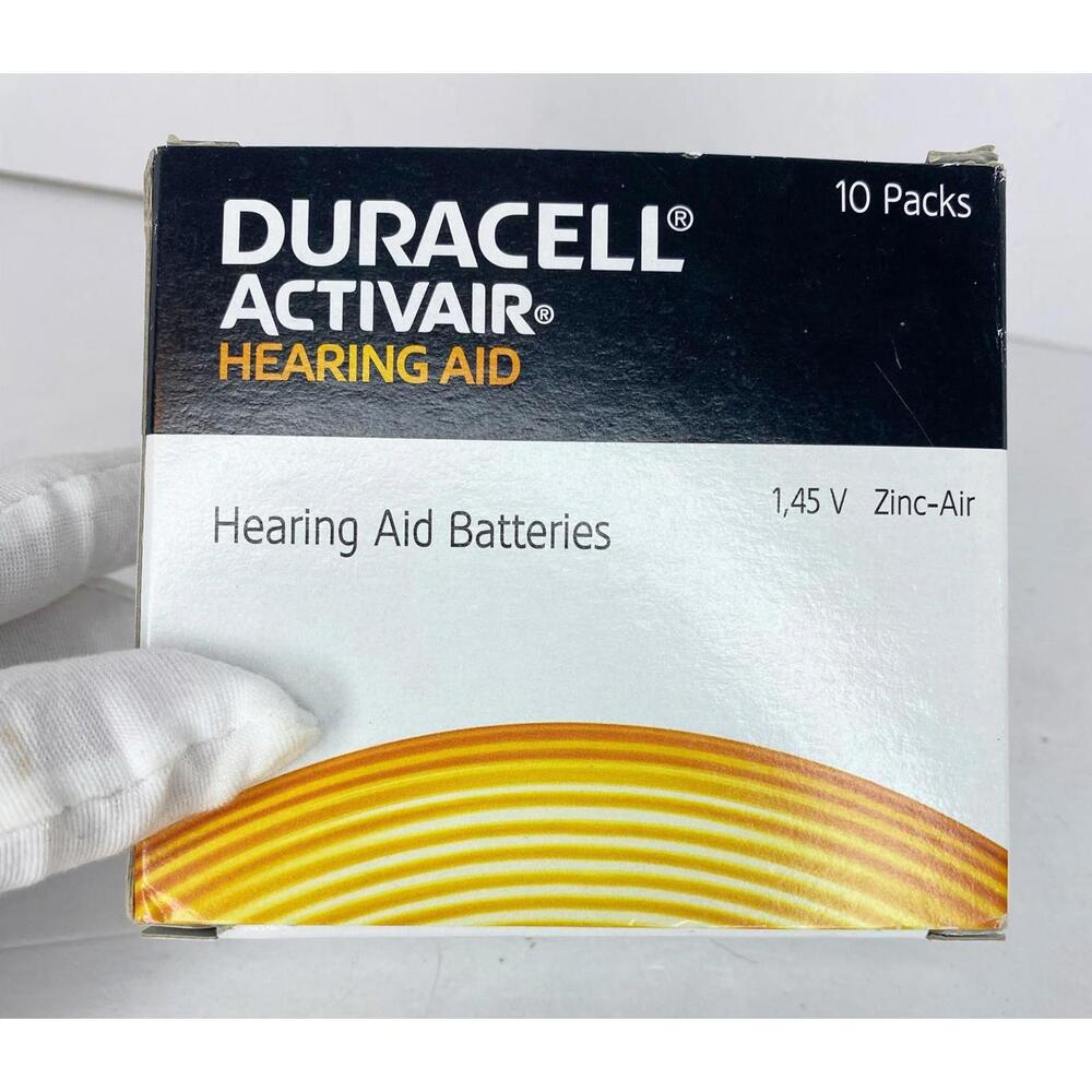 Duracell Activair Hearing Aid Batteries, PR70 1,45 V, 10 Packs of 8 Batteries